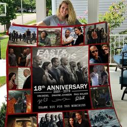 Fast And Furious 18Th Anniversary Quilt Blanket  Quilt and Home Decor