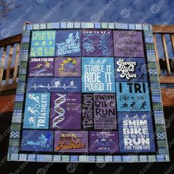 Fast Girls Have Good Times Quilt Blanket Tr12  Quilt and Home Decor