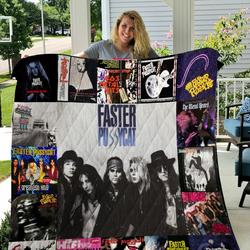 Faster Pussycat Quilt Blanket Great Customized Blanket Gifts For Birthday Christmas Thanksgiving and Home Decor