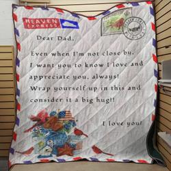 Father Day Letter JM8 NTTH011298 3D Customized Quilt and Home Decor