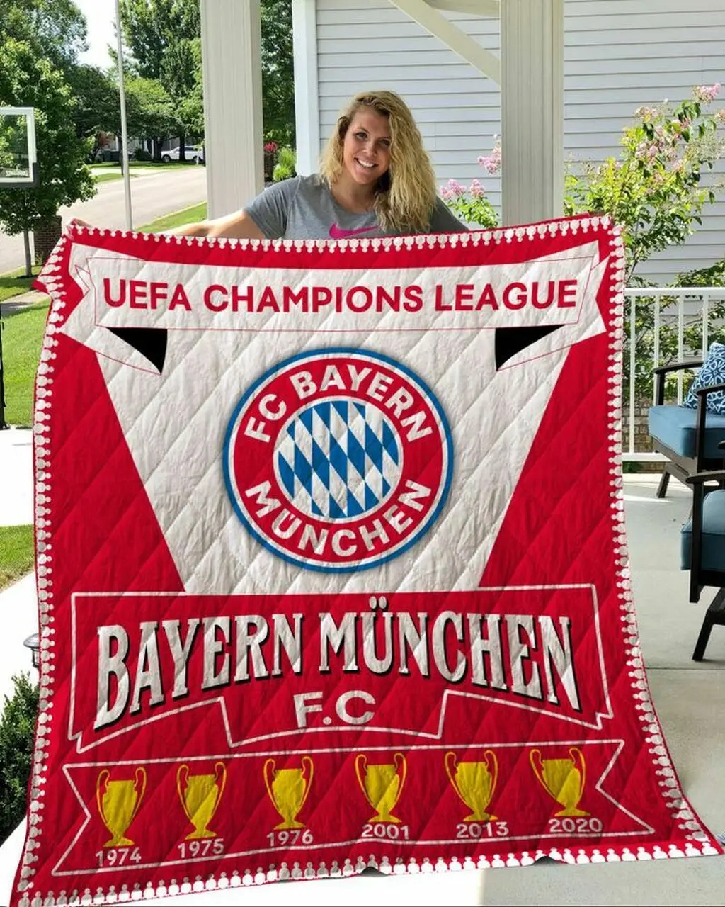 Fc Bayern Munchen Uefa Champions League Quilt Blanket Bs252 and Home Decor