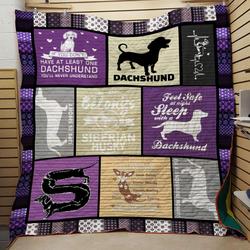 Feet Safe At Night Sleep With A Dachshund Quilt and Home Decor