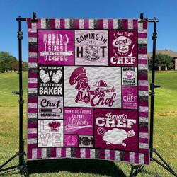 Female Chef DHCLD0909 Quilt Blanket and Home Decor