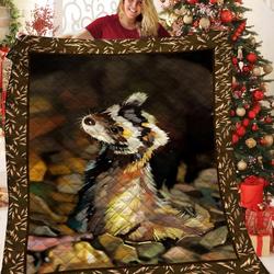 Ferret Quilt Mru and Home Decor