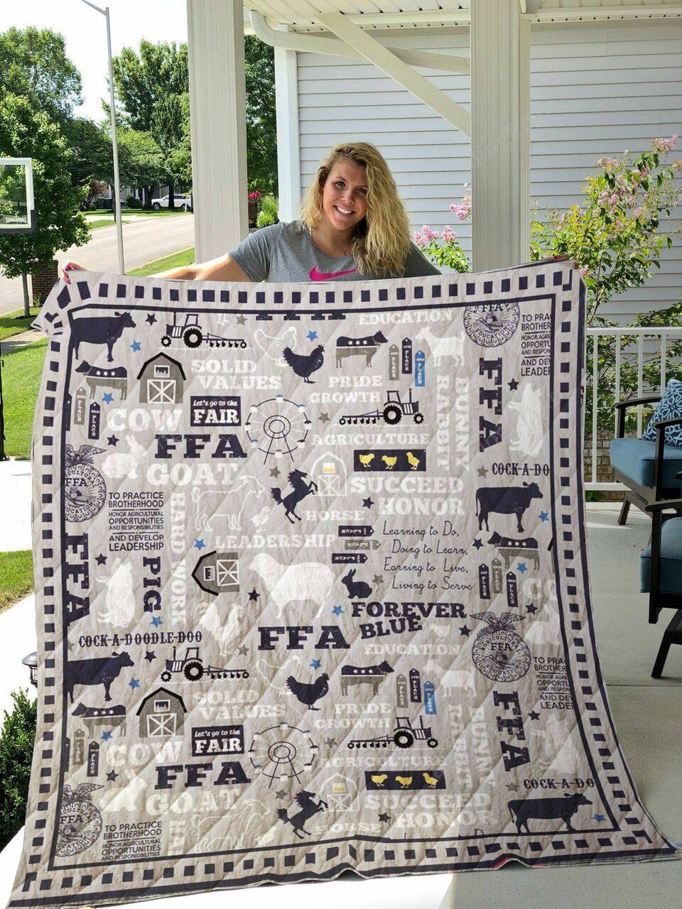 Ffa Quilt Blanket 09 and Home Decor