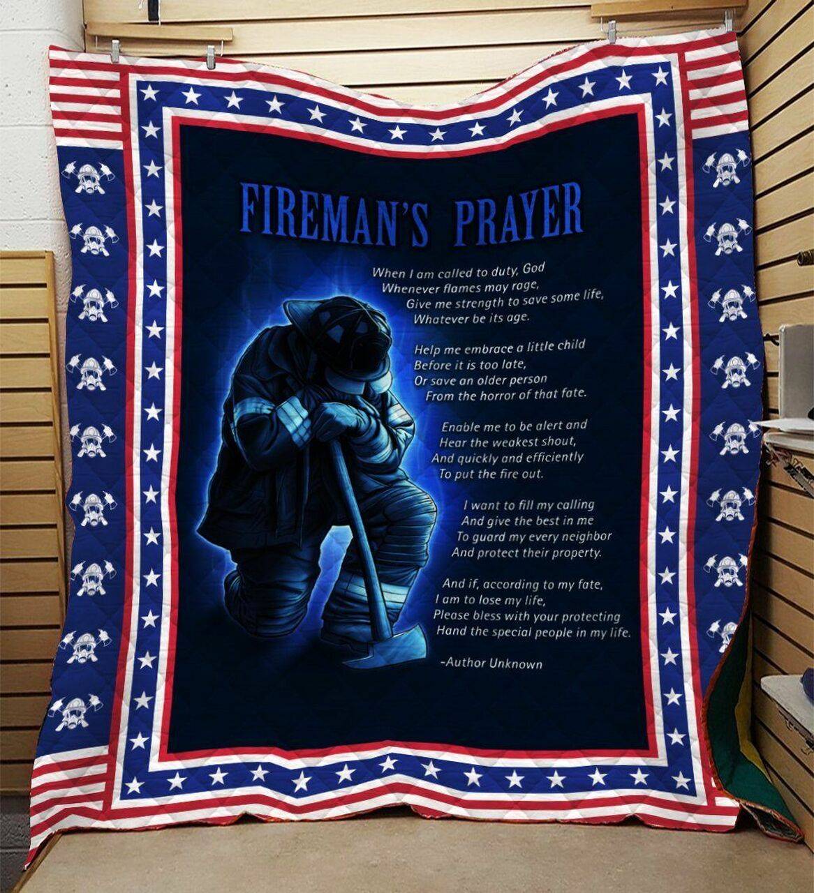 Fiefighter Quilt Bsm and Home Decor