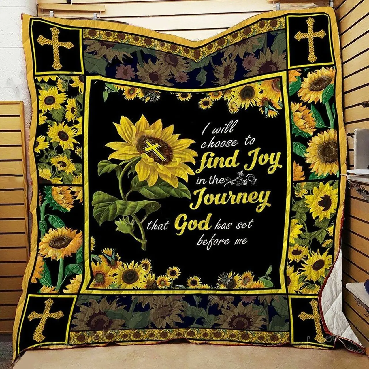 Find God In A Sunflower Quilt Blanket ABC07114027 and Home Decor