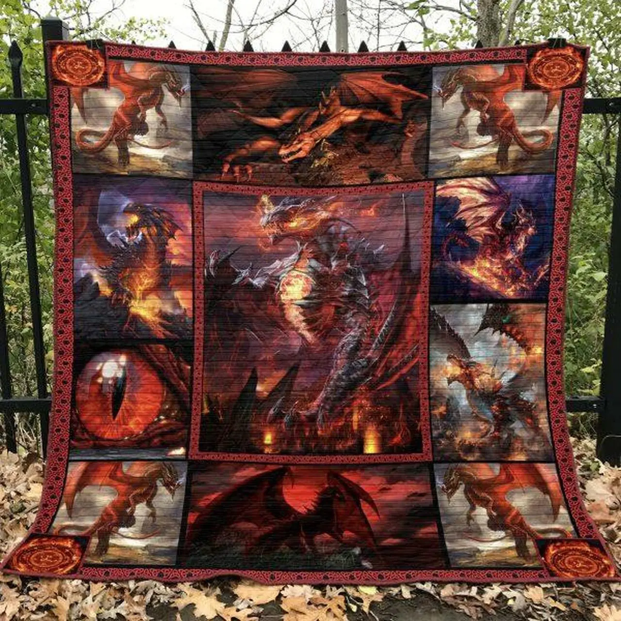 Fire Cannot Kill Dragon Quilt Blanket Lv01 Quilt and Home Decor