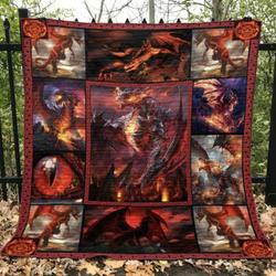Fire Cannot Kill Dragon Quilt Blanket Lv01  Quilt and Home Decor
