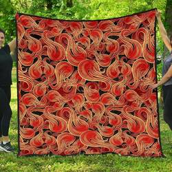 Fire Flame Pattern DHCDHC DT1910 Quilt Blanket and Home Decor