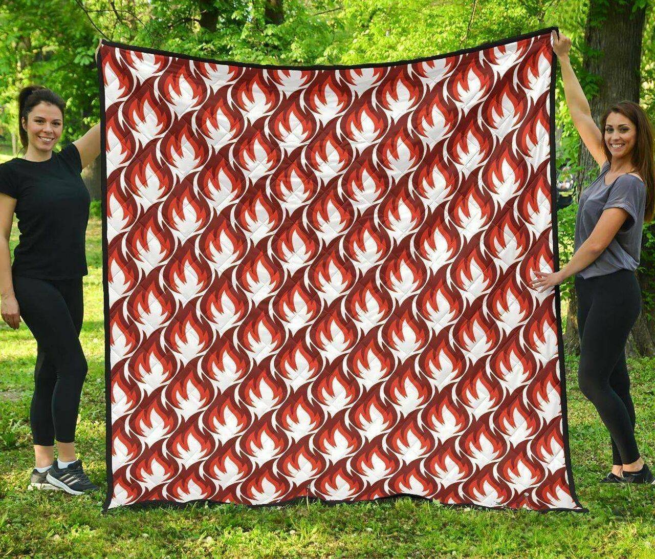 Fire Flame Symbol Design Pattern DHCDHC DT1910 Quilt Blanket and Home Decor