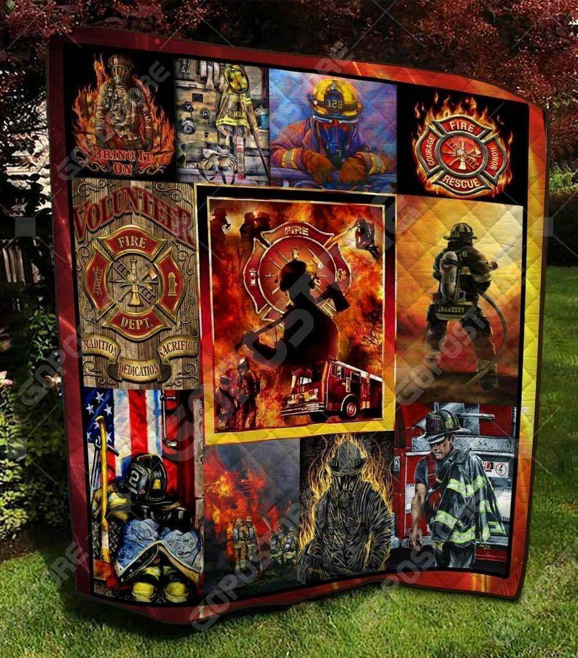 Firefighter Art Like HJBB114 3D Customized Quilt and Home Decor