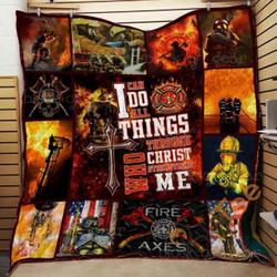 Firefighter Blanket KC1707 Quilt and Home Decor