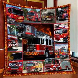 Firefighter Car Ty2807 - Quilt Blanket and Home Decor