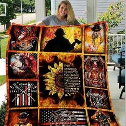 Firefighter I Am The Storm Quilt Blanket Great Customized Blanket Gifts For Birthday Christmas Thanksgiving and Home Decor