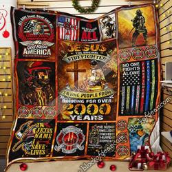 Firefighter Jesus Quilt Mkr and Home Decor