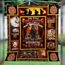 Firefighter Pride Blanket Kc1507 Quilt and Home Decor