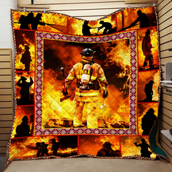 Firefighter Quilt Bic and Home Decor