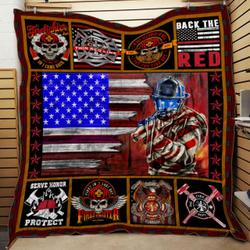 Firefighter Quilt Blanket 3D Print  Quilt and Home Decor