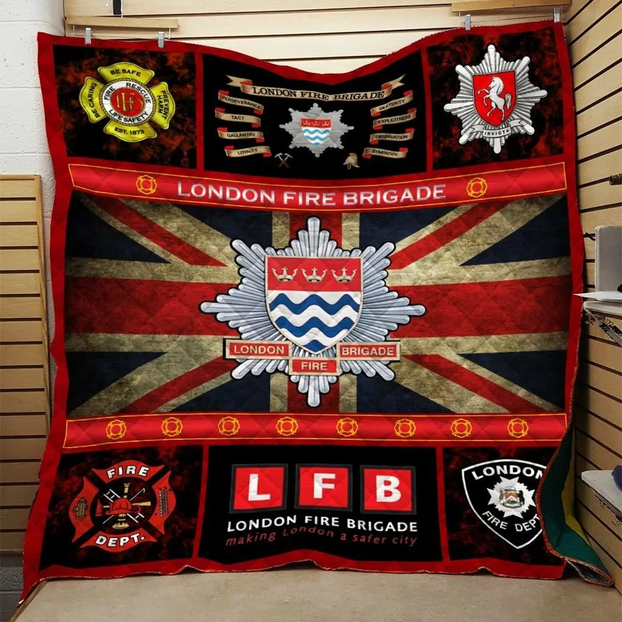 Firefighter Quilt Blanket Dhc0910677Vt and Home Decor