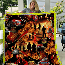 Firefighter Quilt Cao and Home Decor