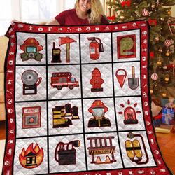 Firefighter Quilt Mde and Home Decor