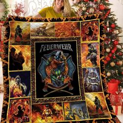 Firefighter Quilt Mdt and Home Decor