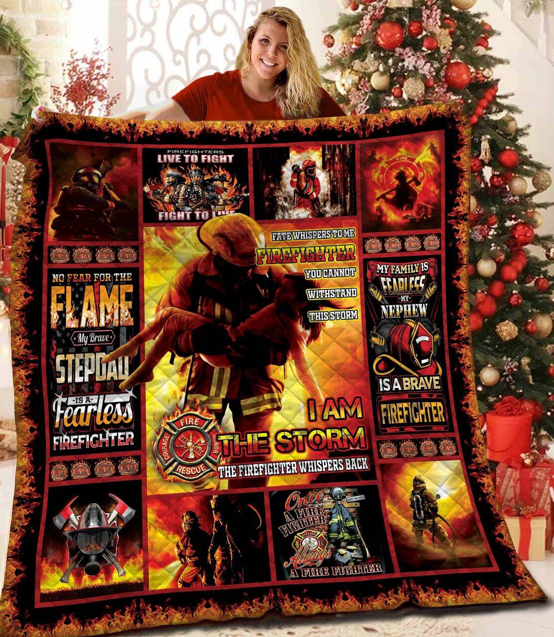 Firefighter Quilt Mdy and Home Decor