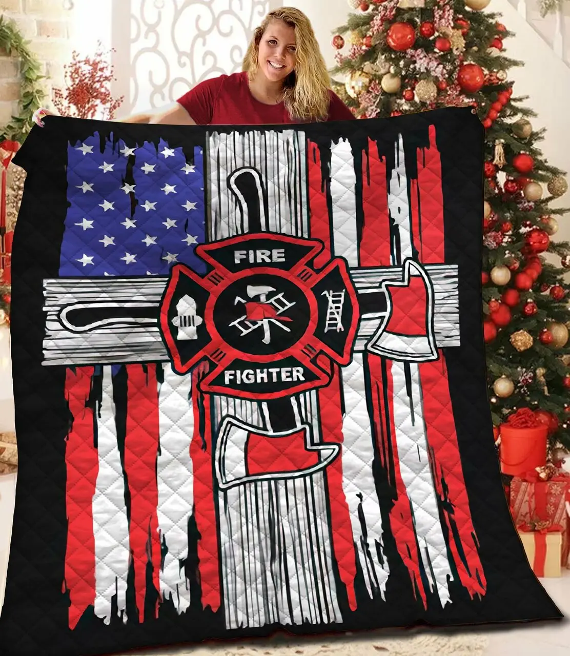 Firefighter Quilt Mfc and Home Decor