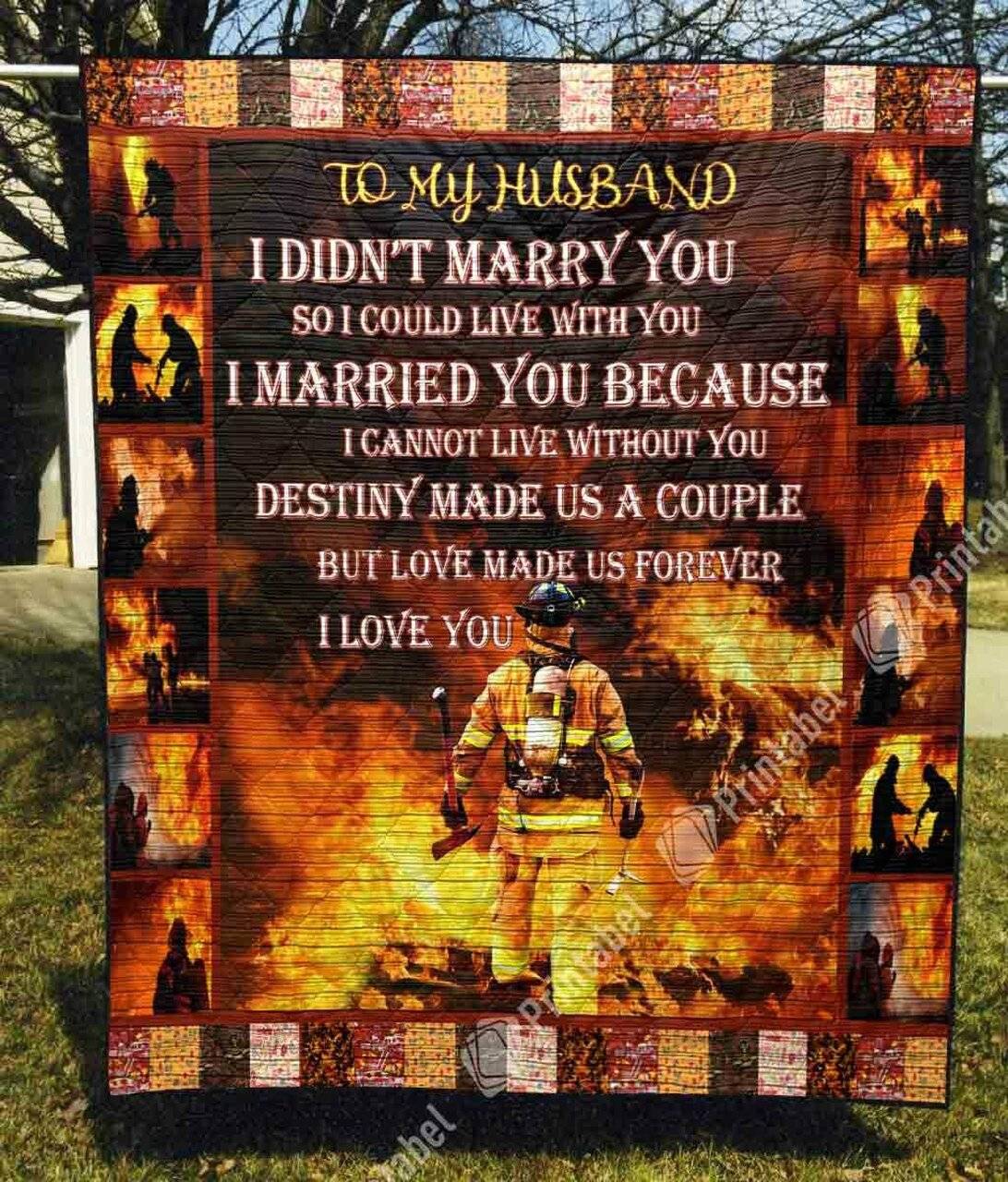 Firefighter Quilt Mgb and Home Decor