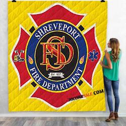 Firefighter Shreveport Fire Department 3D Customized Personalized Quilt Blanket and Home Decor