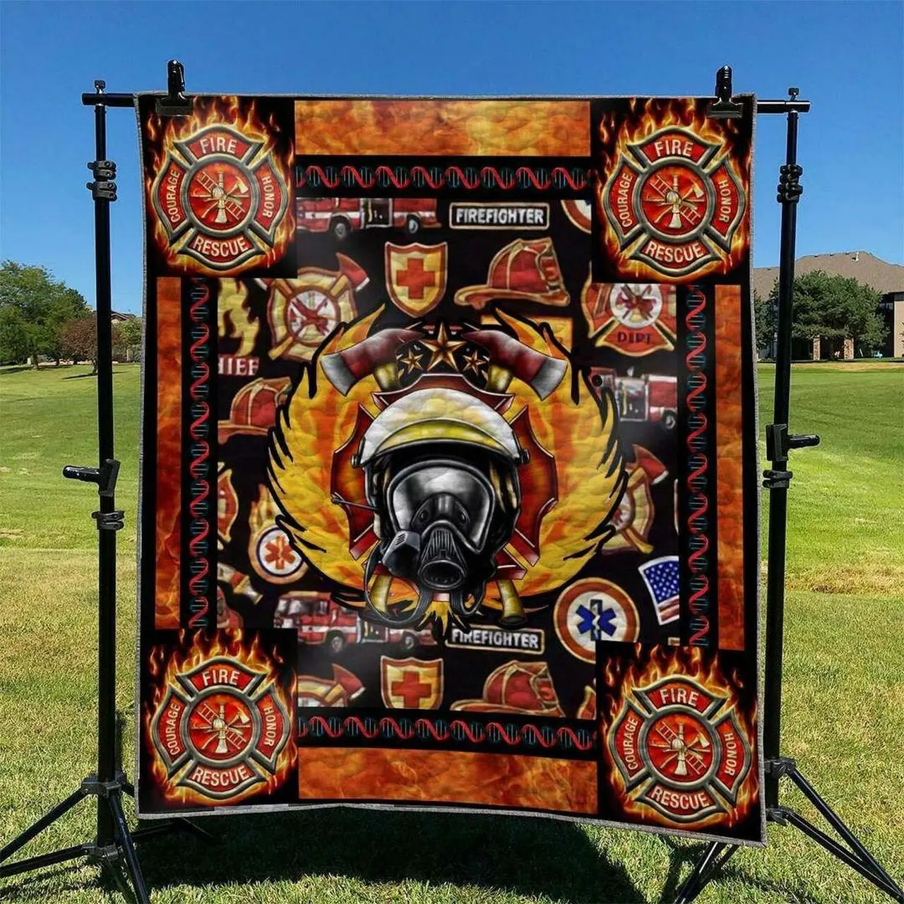 Firefighter Td2809494 Quilt Blanket and Home Decor