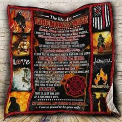Firefighter Wife Cl19100323Mdq Quilt Blanket and Home Decor