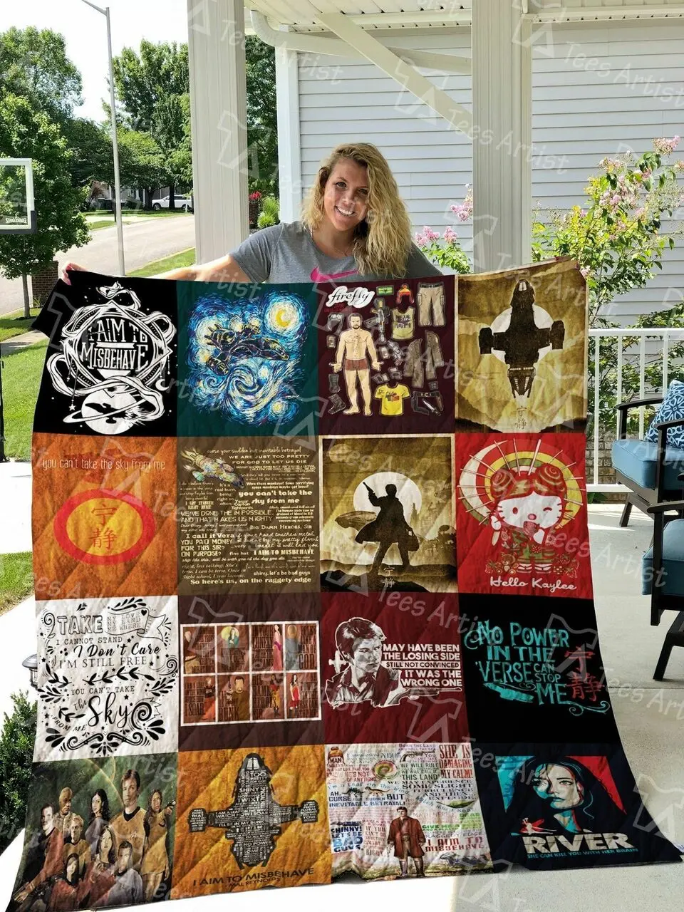 Firefly Quilt Blanket 0473 and Home Decor