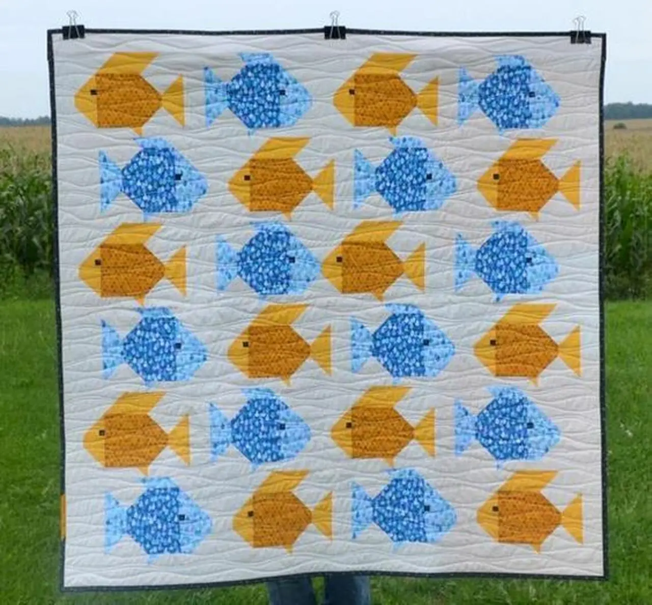 Fish Cla1110256Q Quilt Blanket and Home Decor