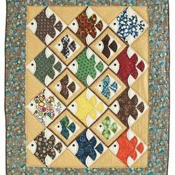Fish Cla1110259Q Quilt Blanket and Home Decor
