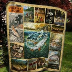 Fishing Ah Quilt Derqlo and Home Decor