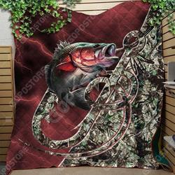 Fishing Go Fishing Camo Cl16110161Mdq Quilt Blanket and Home Decor