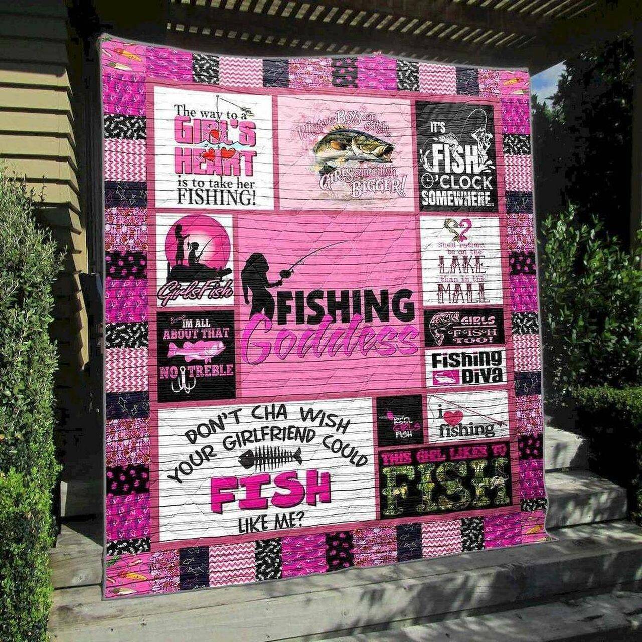 Fishing Goddess HUR10887 3D Customized Quilt 2307 and Home Decor