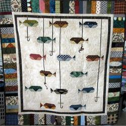 Fishing Quilt Blanket Hm26  Quilt and Home Decor