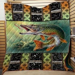 Fishing Washable Handmade Quilt 1212-02 and Home Decor