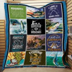 Fishing Washable Handmade Quilt 1312-01 and Home Decor