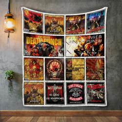 Five Finger Death Punch Album Covers Quilt Blanket and Home Decor