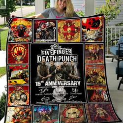 Five Finger Death Punch Quilt Blanket and Home Decor