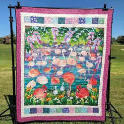 Flamingo Blanket Th0207 Quilt and Home Decor