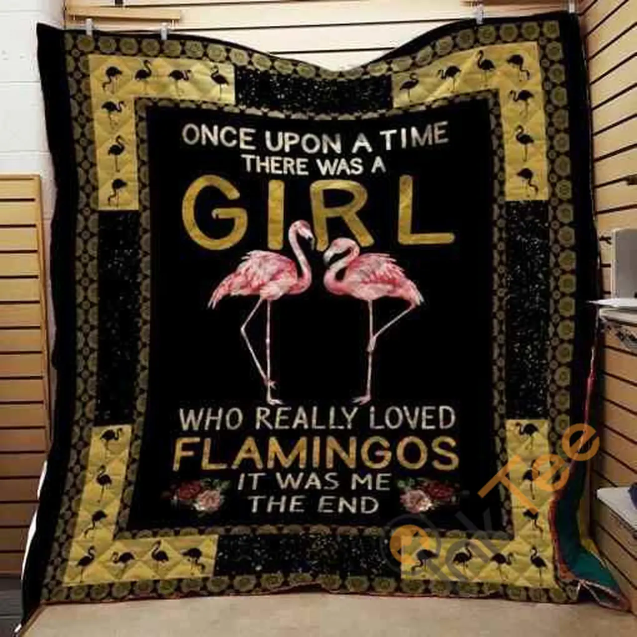 Flamingo Girl Blanket TH0907 Quilt and Home Decor