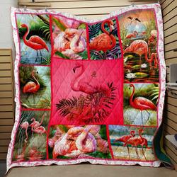 Flamingo Love To Party Ah Quilt Derqza and Home Decor