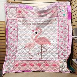 Flamingo Mama Blanket Th0907 Quilt and Home Decor
