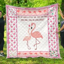 Flamingo Mama Premium Quilt Blanket  Quilt and Home Decor