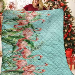 Flamingo Quilt Iwe and Home Decor